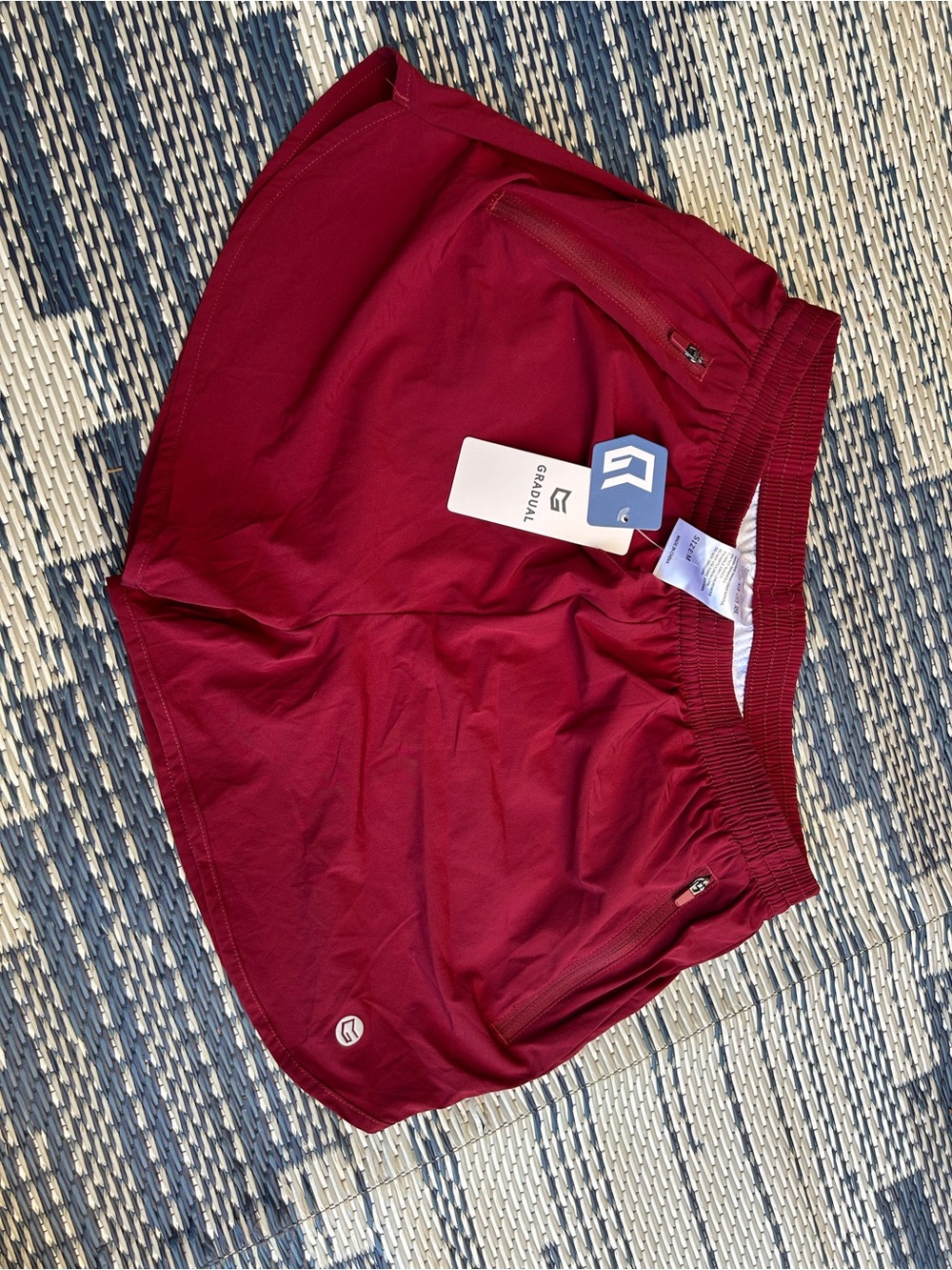 G Gradual Women's Athletic Shorts in Maroon